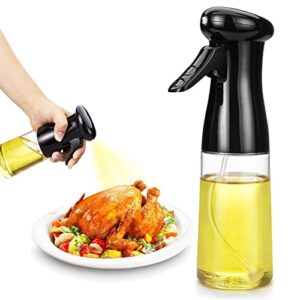 rayhee oil sprayer for cooking, olive oil sprayer mister, 200ml glass oil spray bottle, kitchen gadgets accessories for air fryer,canola oil spritzer, widely used for salad making,baking frying, bbq