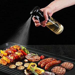 Rayhee Oil Sprayer for Cooking, Olive Oil Sprayer Mister, 200ml Glass Oil Spray Bottle, kitchen Gadgets Accessories for Air Fryer,Canola Oil Spritzer, Widely used for Salad Making,Baking Frying, BBQ