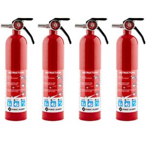 first alert fe1a10gr195 abc home fire extinguisher, rated 1-a:10-b:c, model# home1, red, 4 count(pack of 1)