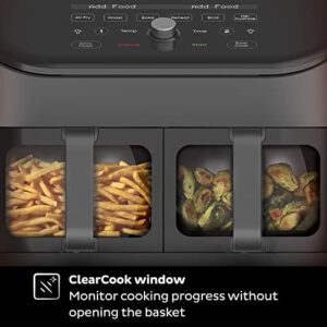 Instant Vortex Plus XL 8-quart Dual Basket Air Fryer Oven, From the Makers of Instant Pot, 2 Independent Frying Baskets, ClearCook Windows, Dishwasher-Safe Baskets, App with over 100 Recipes