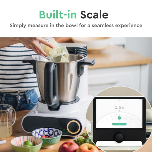 Multo By CookingPal, Smart Compact Countertop Multi-Functional Stainless Steel Food Processor Guided Recipes | WiFi Built-In | Chop, Knead, Steam And Cook All-In-One Cooker