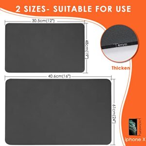 Coffee Mat,Coffee Maker Mat for Countertops,Dish Drying Mat for Kitchen,Coffee Bar Accessories Fit Under Coffee Machine Coffee Pot - Table Mat Under Appliance, Absorbent Draining Mat Dark Grey