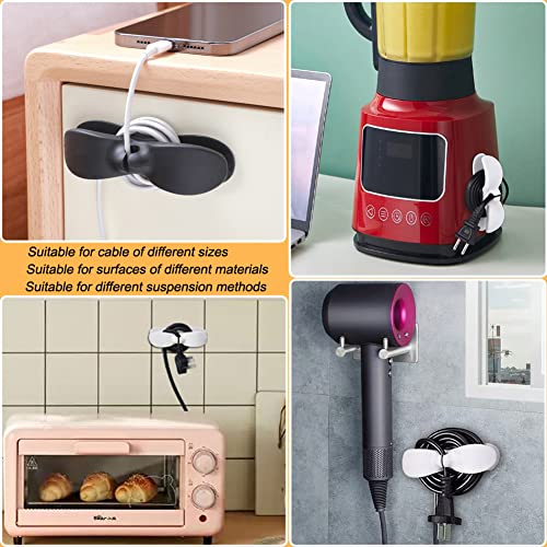 SisBroo Cord Organizer for Appliances, 4PCS Kitchen Appliance Cord Winder Cable Organizer, Cord Holder Cord Wrapper for Appliances Stick on Pressure Cooker, Mixer, Blender, Coffee Maker, Air Fryer