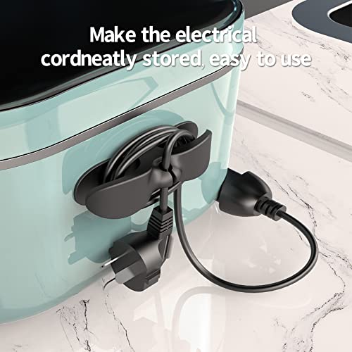 9PCS Cord Organizer for Appliances, UMUST Kitchen Appliance Cord Winder,Newest Designed Cord Holder,Cable Winder,Cord Wrapper Stick Firmly for Coffee Maker Pressure Cooker Etc(Black,White,Grey)