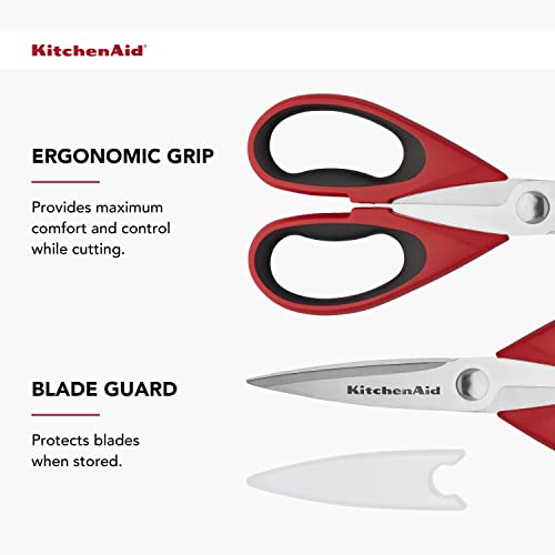 KitchenAid All Purpose Shears with Protective Sheath, 8.72-Inch, Red