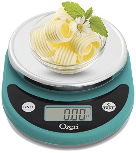 Ozeri Pronto Digital Multifunction Kitchen and Food Scale, Black on Teal