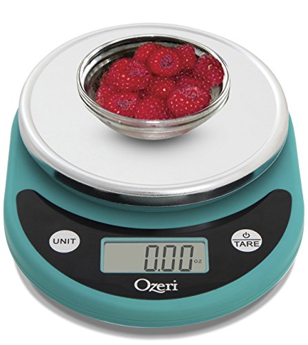 Ozeri Pronto Digital Multifunction Kitchen and Food Scale, Black on Teal