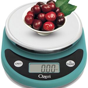 Ozeri Pronto Digital Multifunction Kitchen and Food Scale, Black on Teal