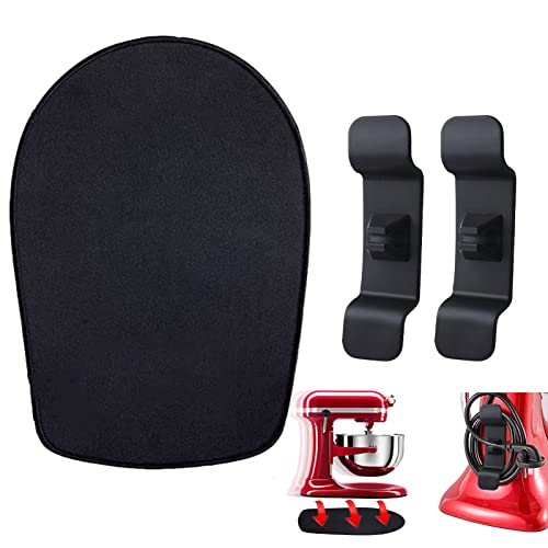 Mixer Mover Sliding Mats for KitchenAid Stand Mixer With Two Cord Organizers Slider Mat Pad Kitchen Appliance Slide Mats Pads Compatible with KitchenAid 4.5-5 Qt Tilt-Head Stand Mixer Artisan Classic