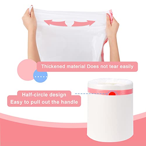 Small Trash Bag 4 Gallon Drawstring Garbage Bags 100 Count Thickened Design Stretchy. Disposable Bags 2-4 Gallon Bathroom kitchen Trash Bags White 100 Count