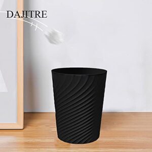 DAJITRE 1.8 Gallon Small Trash Can Wastebasket Recycling Bin Slim Profile for Compact Spaces Bathroom, Office, Bedroom, Kitchen (1.8 Gallon, Black)