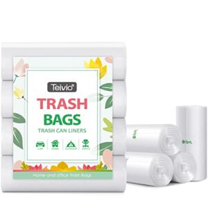 0.5 gallon 220 counts strong trash bags garbage bags, bathroom mini trash can liners, small plastic bags for desktop trash bin dog poop car, clear