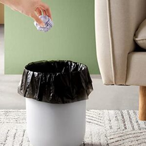 Small Trash Bags 80 Counts, Waikas Garbage Bags for Bathroom Car Mini Trash Can, Plastic Bag for Bedroom Living Room, 4 Gallons, Black