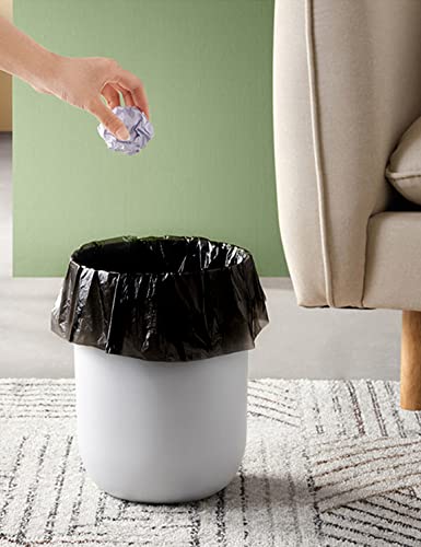 Small Trash Bags 80 Counts, Waikas Garbage Bags for Bathroom Car Mini Trash Can, Plastic Bag for Bedroom Living Room, 4 Gallons, Black