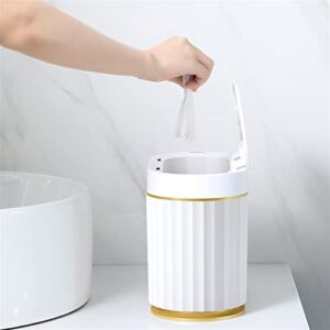 Trash Can Smart Sensor Trash Can Desk Small Lovely Mini Light Luxury Wind Mini Basket Bucket Small Garbage Can，4L Trash Can Wastebasket