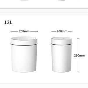 WENLII Smart Sensor Garbage Bin Kitchen Bathroom Toilet Trash Can Best Automatic Induction Waterproof Bin with Lid (Color : Gray, Size : 13L)