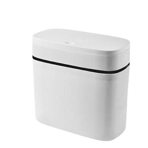 WENLII 12L Trash Can Household Bathroom Kitchen Waste Bins Press-Type Trash Bag Holder Garbage Bin for Toilet Waterproof Narrow Seam (Size : 12L)