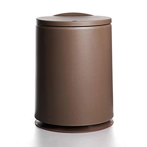 WENLII 10L Pressing Type Round Plastic Trash Can Double-Layer Multi-Purpose Bathroom/Bedroom Trash Can Nordic Household Cleaning Tool (Color : D)