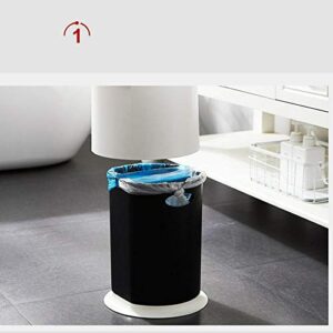 WENLII 10L Pressing Type Round Plastic Trash Can Double-Layer Multi-Purpose Bathroom/Bedroom Trash Can Nordic Household Cleaning Tool (Color : D)