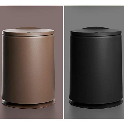 WENLII 10L Pressing Type Round Plastic Trash Can Double-Layer Multi-Purpose Bathroom/Bedroom Trash Can Nordic Household Cleaning Tool (Color : D)