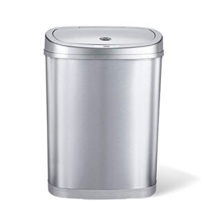 wenlii double classification sensor trash can smart stainless steel can auto sealing cover garbage classification bins 30/42l (size : 42l)