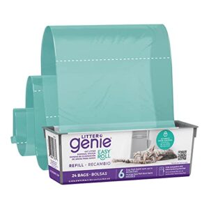 litter genie easy roll continuous refill bags (1-pack) | multi-layers of odor-barrier technology | includes 24 bags