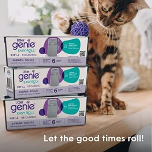 Litter Genie Easy Roll Continuous Refill Bags (1-Pack) | Multi-Layers of Odor-Barrier Technology | Includes 24 Bags