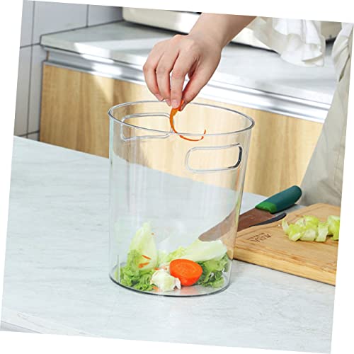 Holibanna 2pcs Garbage Can Office Trash Can Clear Container Office Storage Bins Wastebasket Can Kitchen Waste Basket Waste Bin Office Trash Can Household Large Storage Bin Clear Trash Can