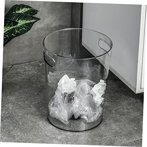 Holibanna 2pcs Garbage Can Office Trash Can Clear Container Office Storage Bins Wastebasket Can Kitchen Waste Basket Waste Bin Office Trash Can Household Large Storage Bin Clear Trash Can