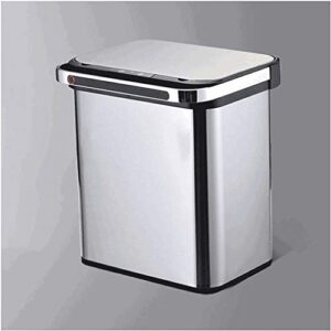 cxdtbh garbage sorting trash can household smart trash can with lid stainless steel kitchen motion induction trash can trash can for bedroom (size : 9l)