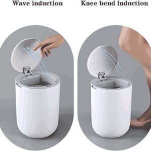 CXDTBH Smart Trash Can Waterproof Household Trash Can for Living Room Kitchen Bathroom 8L Cute Bedroom Automatic Trash Can (Color : D)