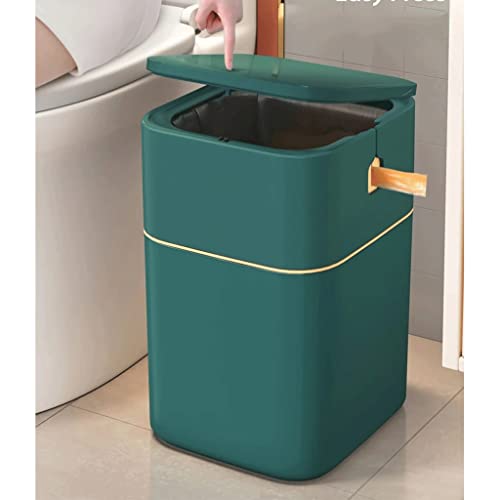 CXDTBH Trash Can Nordic Style Seal Press for Kitchen Bathroom Office Storage Bucket Dustbins Accessories with Lid Garbage (Color : E, Size : 22.5 * 22.5 * 33cm)