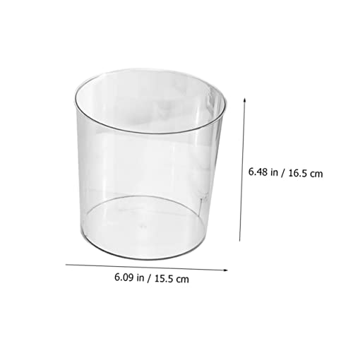 Zerodeko 2pcs Transparent Trash Can Clear Container Desk Containers Office Trash Can Clear Trash Can Clear Waste Can Recycling Trash Can Kitchen Waste Bin Trash Storage Can Home Supplies