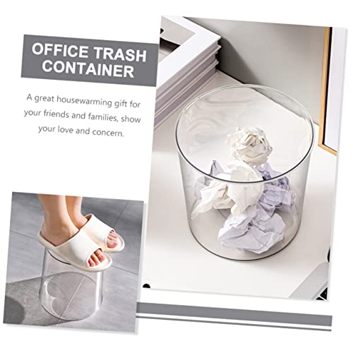 Zerodeko 2pcs Transparent Trash Can Clear Container Desk Containers Office Trash Can Clear Trash Can Clear Waste Can Recycling Trash Can Kitchen Waste Bin Trash Storage Can Home Supplies