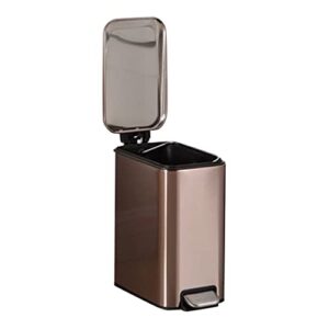 n/a Stainless Steel Step Trash Bin Rectange 5L Kitchen Trash Can Dustbin Garbage Bag Holder Wastebin Bathroom Step Bin