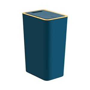 scuube trash bin trash can wastebasket 10l/2.6 gallon compact garbage can, trash can with lid, wastebaskets for bathroom, bedroom,kitchen,small space living garbage can waste bin (color : onecolor)