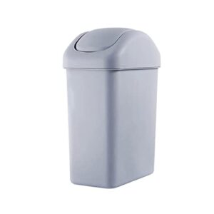 trash bin trash can wastebasket trash can with swing lid, compact garbage can for bathroom, bedroom,office,kitchen,small space living garbage can waste bin (color : onecolor, size : 28.5x17x40cm)