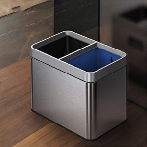 XQ-Gforward linghuan Business Trash Can, Stainless Steel Sorting Trash Hotel Restaurant School Apartment Living Room Trash Can 25 * 30 * 40CM