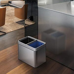 XQ-Gforward linghuan Business Trash Can, Stainless Steel Sorting Trash Hotel Restaurant School Apartment Living Room Trash Can 25 * 30 * 40CM