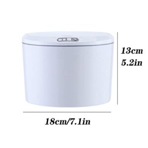 Trash Can 3L Mini Desktop Garbage Bin Trash Can Kitchen Bathroom Wastebasket Automatic Sensor Waste Bin Smart Small Wastebasket Trash Can Wastebasket