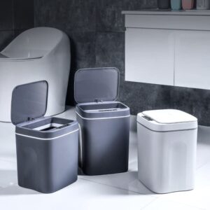 WENLII Induction Automatic Sensing Home Rubbish Can for Bedroom Toilet Kitchen Trash Bin Paper Basket (Color : E, Size : 1)