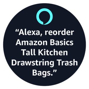 Amazon Basics Tall Kitchen Drawstring Trash Bags, 13 Gallon, 200 Count (Previously Solimo)