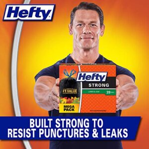 Hefty Strong Lawn & Leaf Trash Bags, 39 Gallon, 38 Count