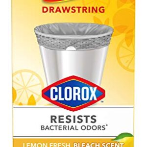 GLAD Small Kitchen Trash Bags, - 4 Gallon Trash Bag for Kitchen, Lemon Fresh Bleach Scent, Odor Eliminator, Leak Protection, 80 Count