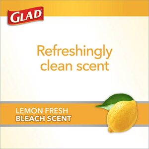 GLAD Small Kitchen Trash Bags, - 4 Gallon Trash Bag for Kitchen, Lemon Fresh Bleach Scent, Odor Eliminator, Leak Protection, 80 Count