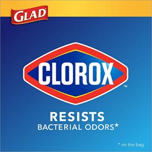 GLAD Small Kitchen Trash Bags, - 4 Gallon Trash Bag for Kitchen, Lemon Fresh Bleach Scent, Odor Eliminator, Leak Protection, 80 Count