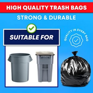 55-60 Gallon Trash Bags, (Value Pack 100 Bags w/Ties) Large Black Trash Bags, Extra Large Trash Can Liners.