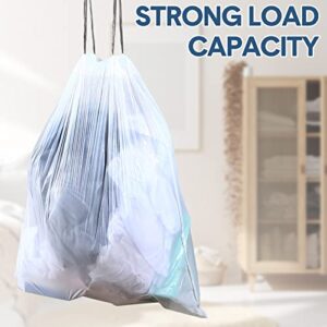 480 Count Small Trash Bags 4 Gallon Thicken Drawstring Trash Bags Plastic Garbage Bags Trash Can Liner 15 Liter for Bathroom Restroom Bedroom Office Toilet (Gray)