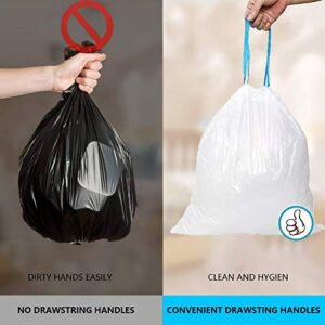 Small Trash Bag, 1.2 Gallon Garbage Bags Bathroom Trash can Liners for Bedroom Home Kitchen 80 Counts,Auto shrink, White