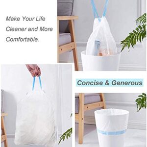 Small Trash Bag, 1.2 Gallon Garbage Bags Bathroom Trash can Liners for Bedroom Home Kitchen 80 Counts,Auto shrink, White